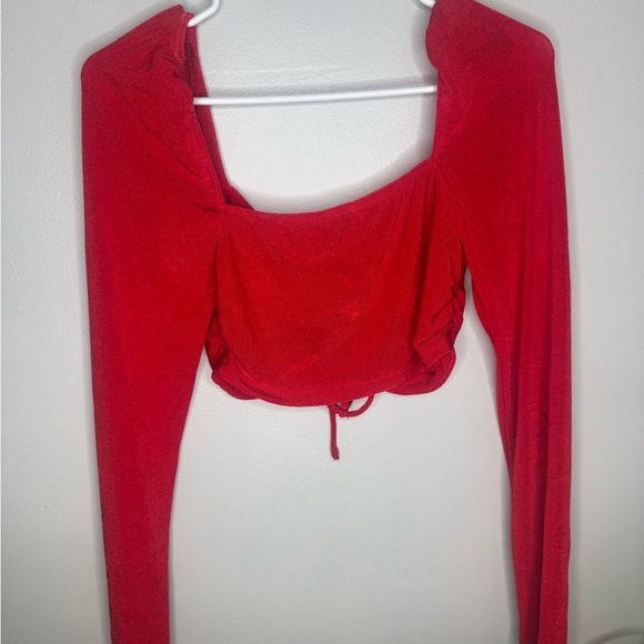 Princess Polly Red Crop Top - Picture 3 of 6